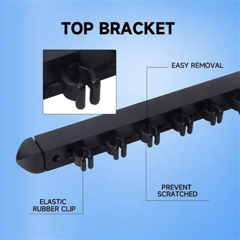 GSE™ 8-Pool Cue Wall Mounting Billiard Cue Rack, 2-Piece Hanging Wall ...