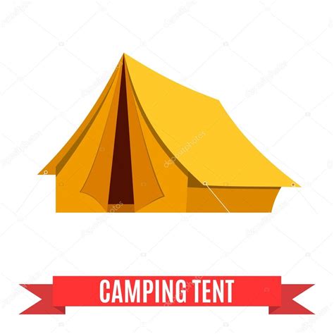 Camping tent vector icon. — Stock Vector © drogatnev #110030094