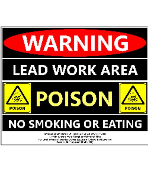 Lead Job Site Warning Signs, OSHA Compliant. Order, Save, Print