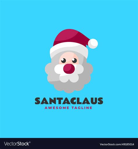 Logo santa claus mascot cartoon style Royalty Free Vector