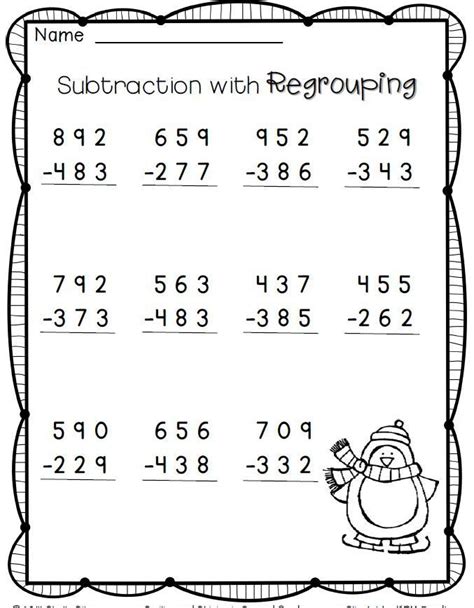 Subtracting Three Digit Numbers With Regrouping