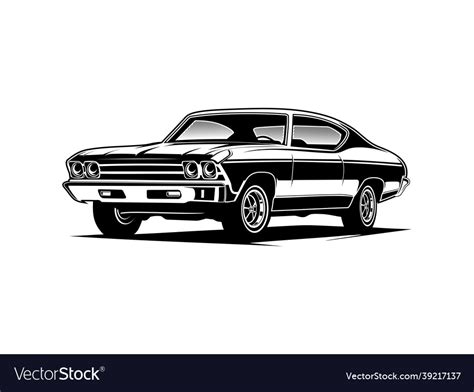 Silhouette car or black and white Royalty Free Vector Image