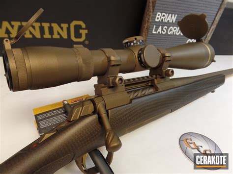 Browning Bolt Action Rifle and Scope finished in Burnt Bronze | Cerakote