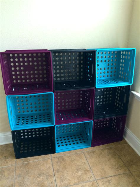 $3 Baskets + Zip Ties = DIY Cubby Storage