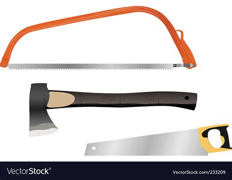 Wood cutting tools Royalty Free Vector Image - VectorStock