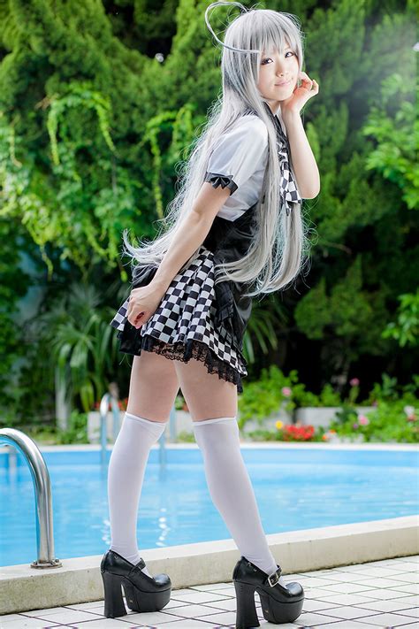 ahoge antenna hair apron blouse cosplay crinoline haiyore! nyaruko-san ...