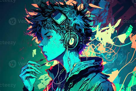 Details more than 78 cool anime boy with headphones - in.coedo.com.vn