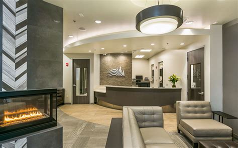 Gresham Dental Group, Gresham OR- modern dental office design, waiting room, reception desk ...