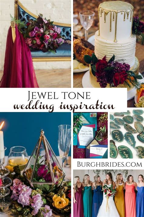 Jewel Tone Wedding Inspiration from Burgh Brides Jewel Tone Wedding Cakes, Jewel Tone Bridesmaid ...