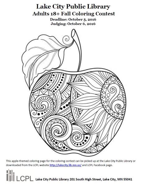 Adult Coloring Contest! | Lake City Public Library