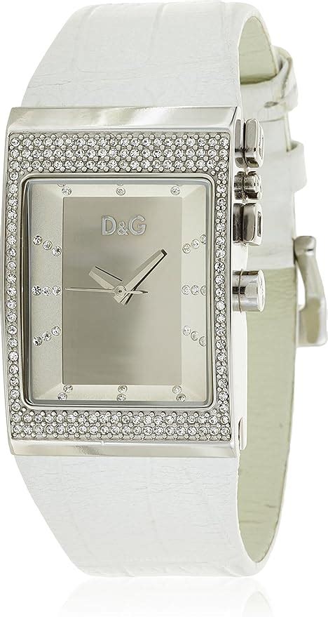 Dolce & Gabbana DW0155 Women's Analog Quartz Watch with White Leather Strap : Amazon.co.uk: Watches