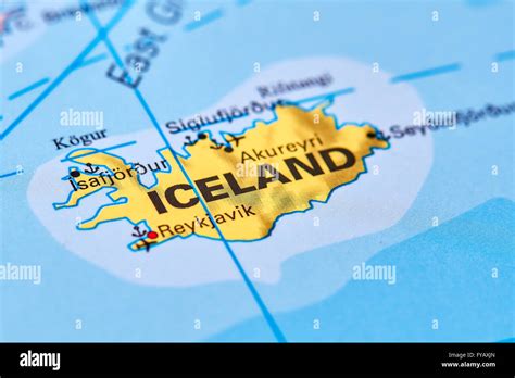 Iceland, Country in Europe on the World Map Stock Photo - Alamy