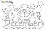 December Coloring Pages sketch template