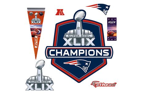 New England Patriots Super Bowl XLIX Champions Logo Wall Decal | Shop ...