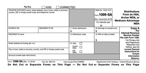 Form 1099-SA For HSA Taxes | Distributions From HSA