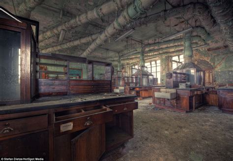 Creepy abandoned classrooms and dust-filled laboratories that were ...