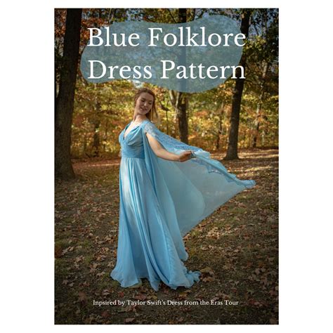 Blue Folklore Dress Pattern PDF Taylor Swift Inspired Sewing Pattern - Etsy