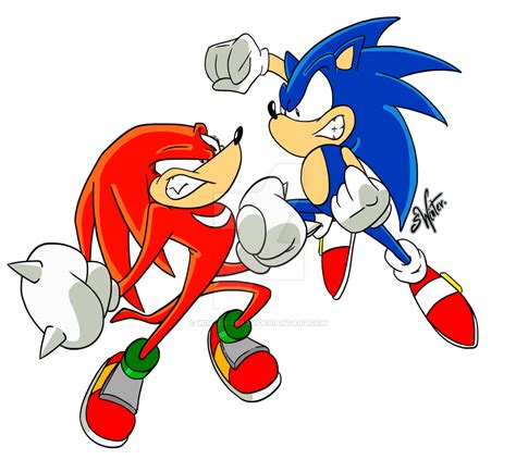 Sonic The Hedgehog Clipart Knuckles Sonic And Knuckles Fighting Hd | Images and Photos finder