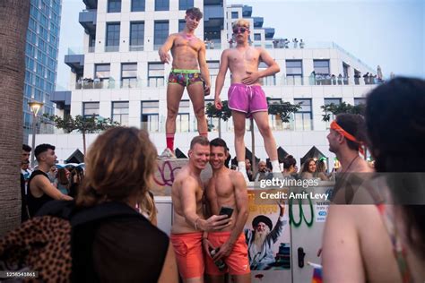 People take part in Tel Aviv's annual Pride Parade on June 8, 2023 in ...