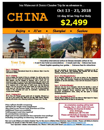 China Trip – Whitecourt Chamber of Commerce