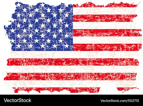 Grunge american flag Royalty Free Vector Image