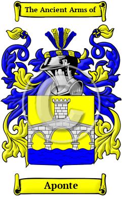 Aponte Name Meaning, Family History, Family Crest & Coats of Arms