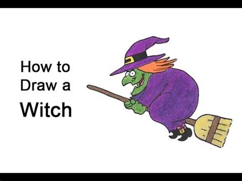 Easy Halloween Witch Drawings