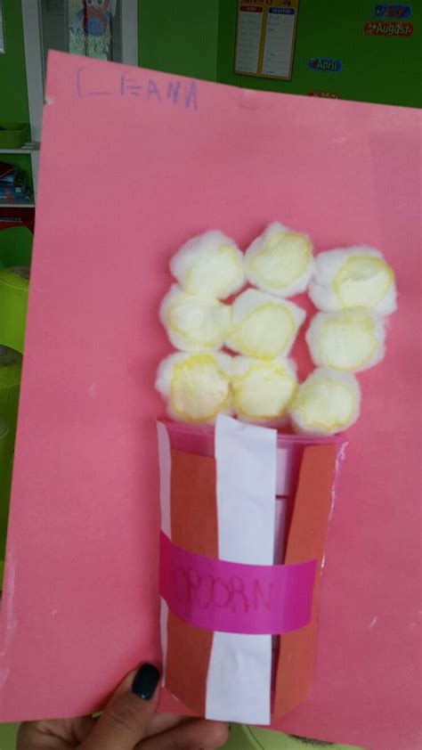 Popcorn craft | Popcorn crafts, Crafts, Food