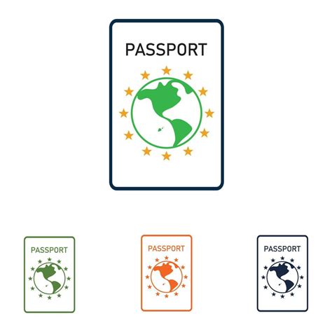 passport set logo 6596657 Vector Art at Vecteezy