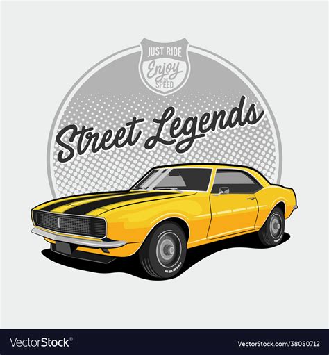 1967 chevrolet camaro z28 Royalty Free Vector Image