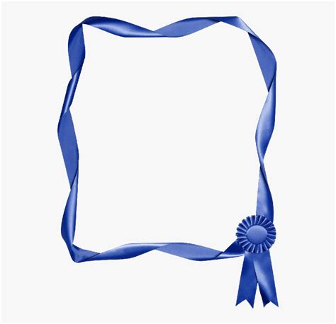 Blue Ribbon Border Clip Art - Blue Ribbon Border Png, Transparent Png ...