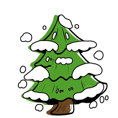 Pine Tree Snow Cartoon, Pine Tree, Snow Tree, Pine Tree Clipart PNG Transparent Clipart Image ...