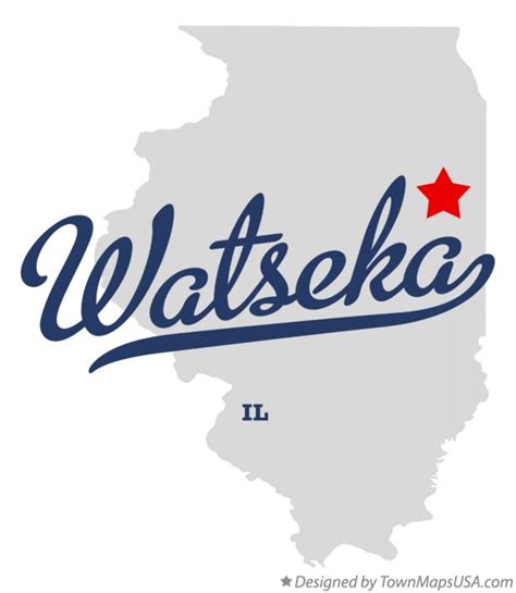 Map of Watseka, IL, Illinois