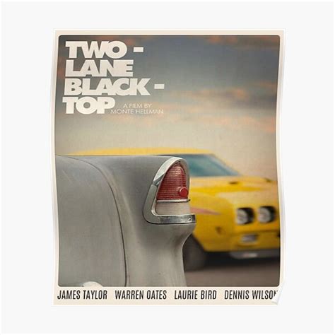 "Two Lane Blacktop" Poster for Sale by Moviesvibess | Redbubble