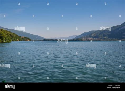 The lac du Bourget, France’s largest lake, seen from Hautecombe Abbey ...