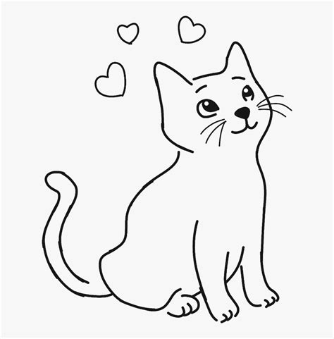 Transparent Cat Outline Clip Art