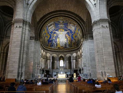 Interior of Sacre-Coeur Basilica Montmartre grape harvest festival for boomervoice - BoomerVoice