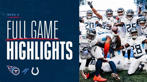 Titans vs. Colts Highlights Week 4 | Game Highlights