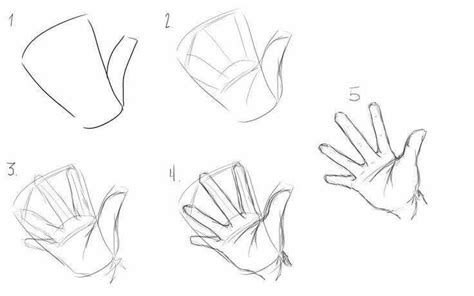 Hand 5 - steps | Cara menggambar tangan, Cara menggambar, Menggambar tangan