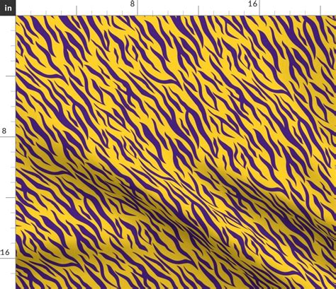 Large Scale Tiger Stripes in LSU Fabric | Spoonflower