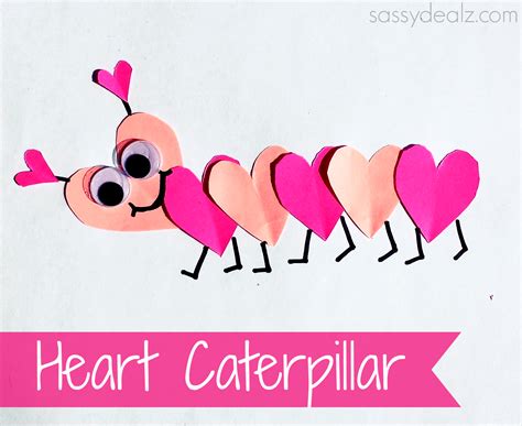 Valentine's Day Heart Caterpillar Craft For Kids - Crafty Morning