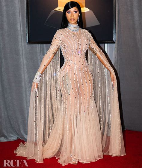 Cardi B In Mugler - 2020 Grammy Awards - Red Carpet Fashion Awards