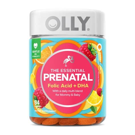 Olly Essential Prenatal Multivitamin Gummies - Sweet Citrus - 84ct : Target