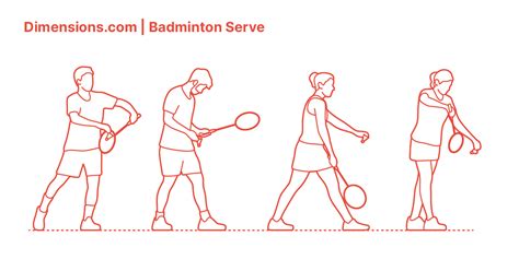 Badminton Serve Dimensions & Drawings | Dimensions.com