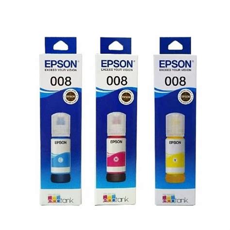 EPSON 008 INK for L6570,L6580,L15150,L15160 Set of 4 (Cyan,Megenta ...