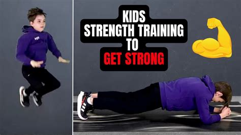 "GET STRONG" KIDS WORKOUT (Kids Exercises To Build Muscle & Increase Strength) - YouTube