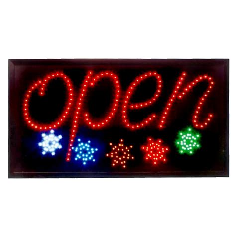 Animated LED Open Sign with Star & Waves | Lightbox Shop