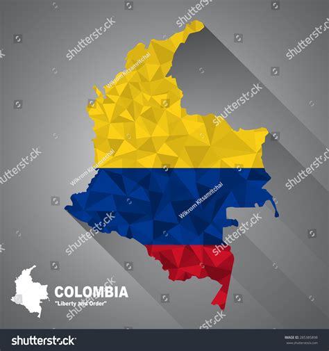 Colombia Flag Overlay On Colombia Map Stock Vector (Royalty Free ...