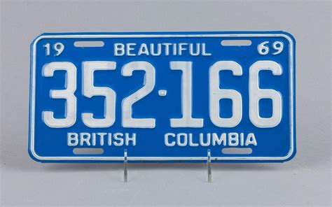 Lot - A collection of vintage BC license plates. (43)