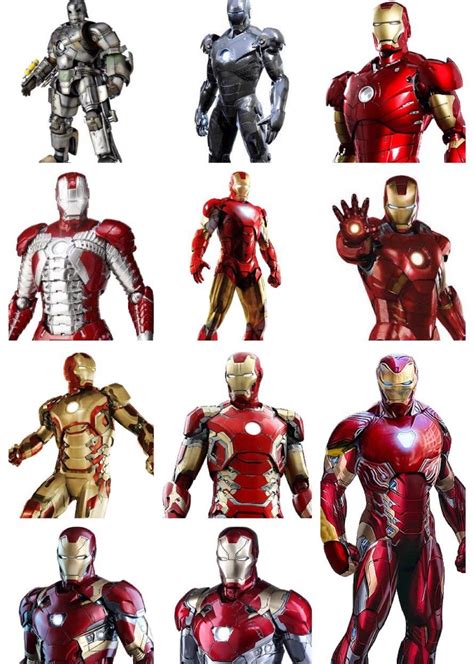 All main Iron Man suits (2008-2018) : r/marvelstudios